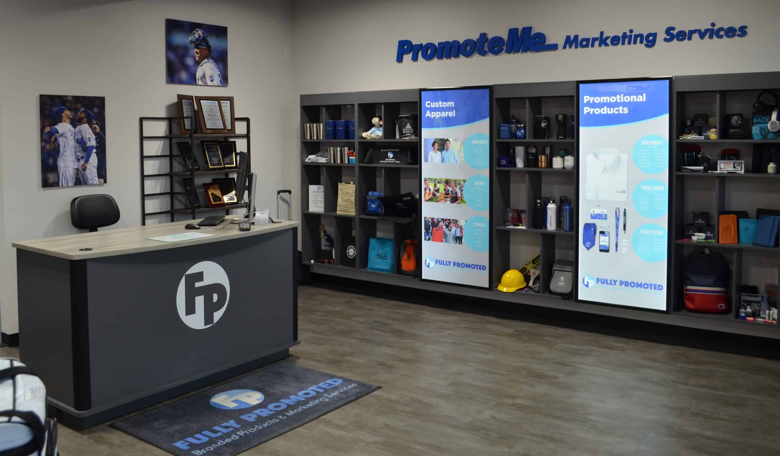 a store with a counter and shelves promotional product franchise a store with a counter and shelves promotional product franchise